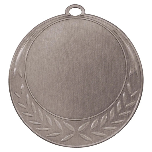 Antique Silver 2 3/4" Half Wreath 2" Insert Holder Medal