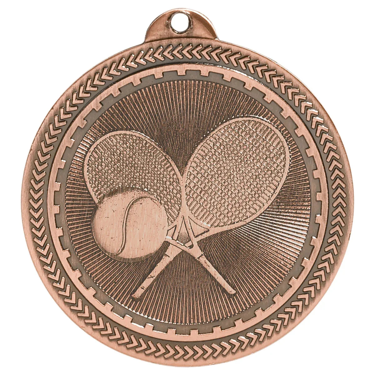 Antique Bronze 2" Tennis Laserable BriteLazer Medal