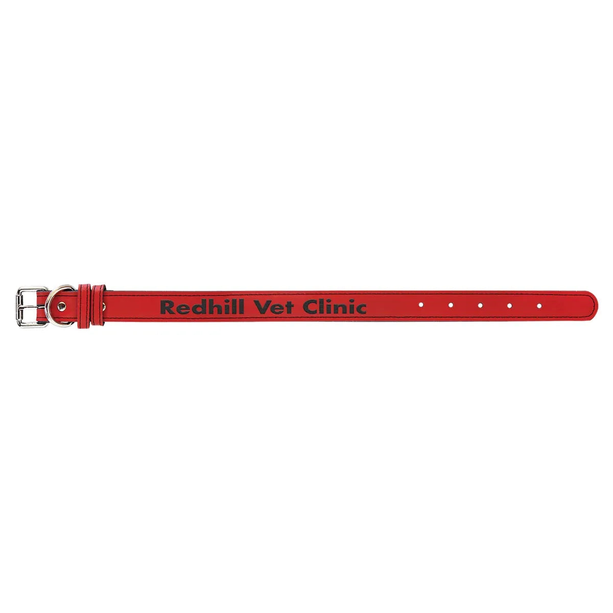 Red Medium 19" x 1" Laserable Leatherette Dog Collar