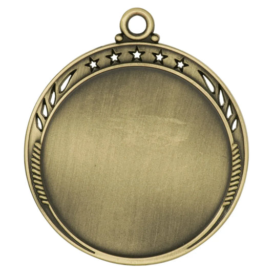 Antique Gold 2 3/8" Galaxy 2" Insert Holder Medal