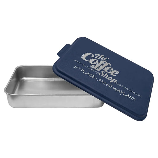 Navy Blue 9" x 13" Aluminum Cake Pan with Lid