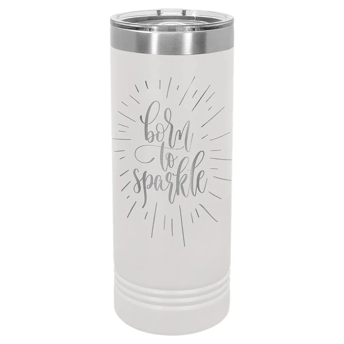 White Polar Camel 22 oz. Skinny Tumbler with Slider Lid