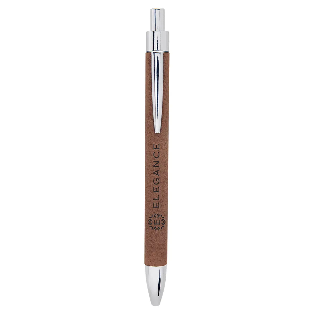 Dark Brown Laserable Leatherette Pen