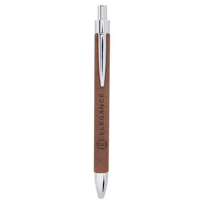 Dark Brown Laserable Leatherette Pen