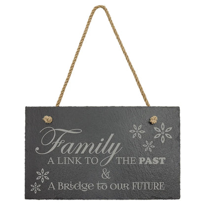 11 3/4" x 7" Rectangle Slate Decor with Hanger String