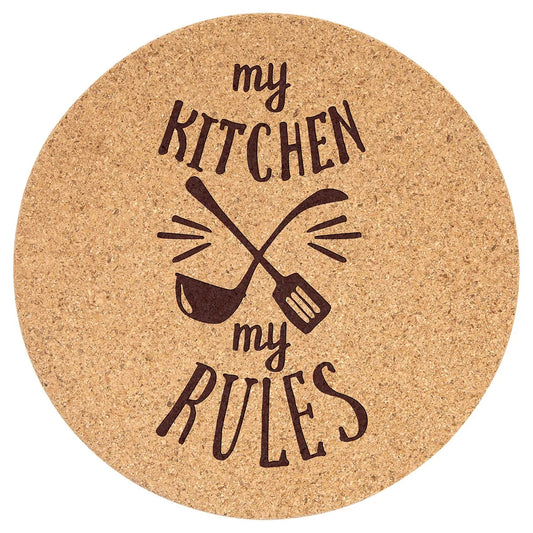 Custom Round Cork Trivet (7 1/2") — Branded | Personalized
