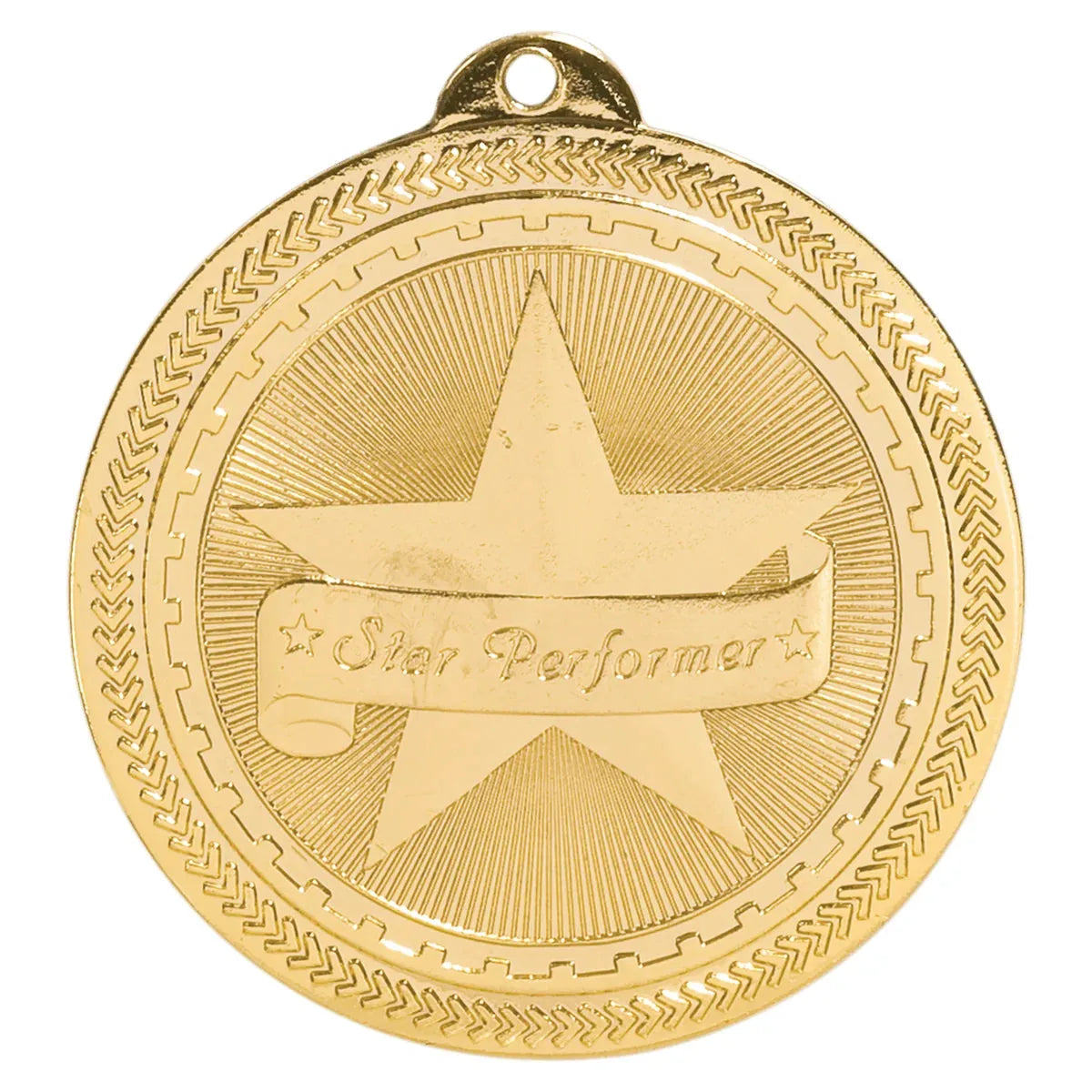Bright 2" Star Performer Laserable BriteLazer Medal