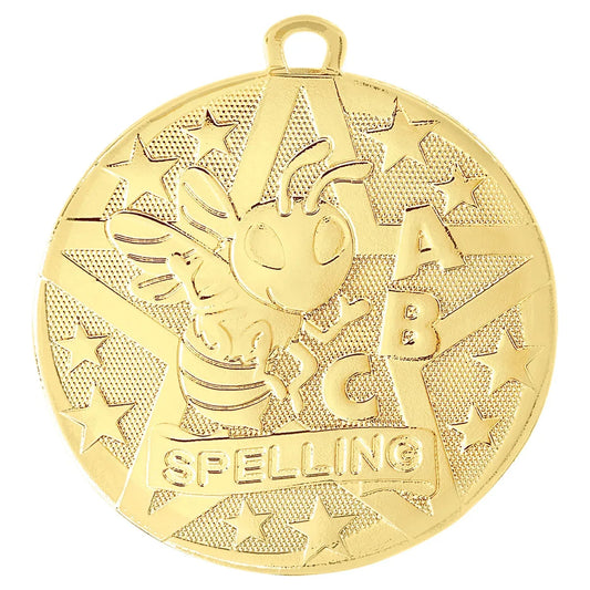 Gold 2" Superstar Spelling Medal