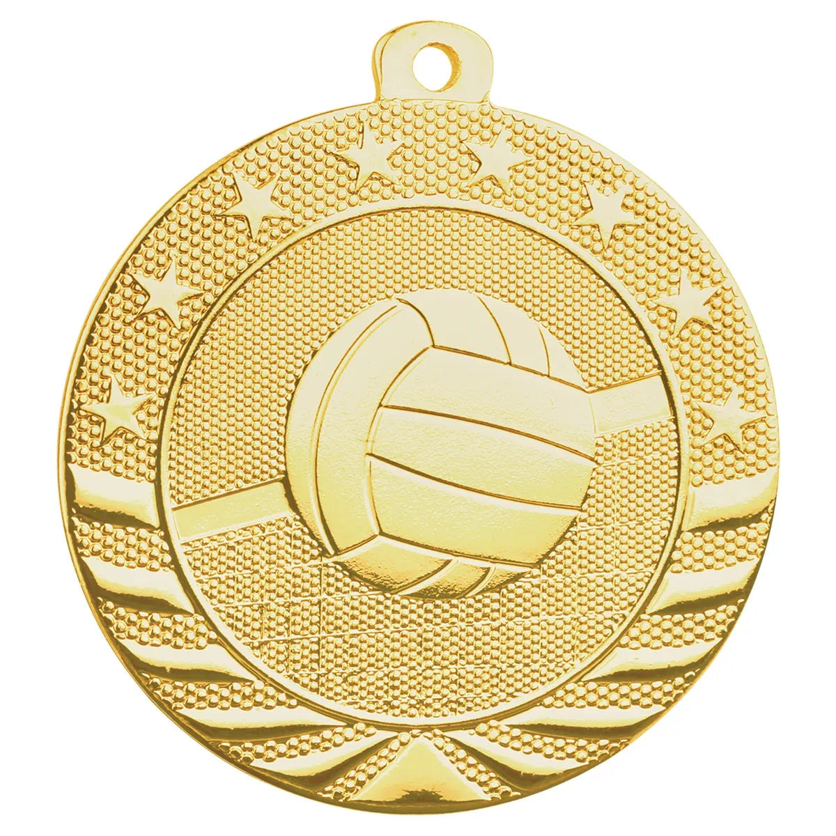 Bright Gold 2" Volleyball Starbrite Medal