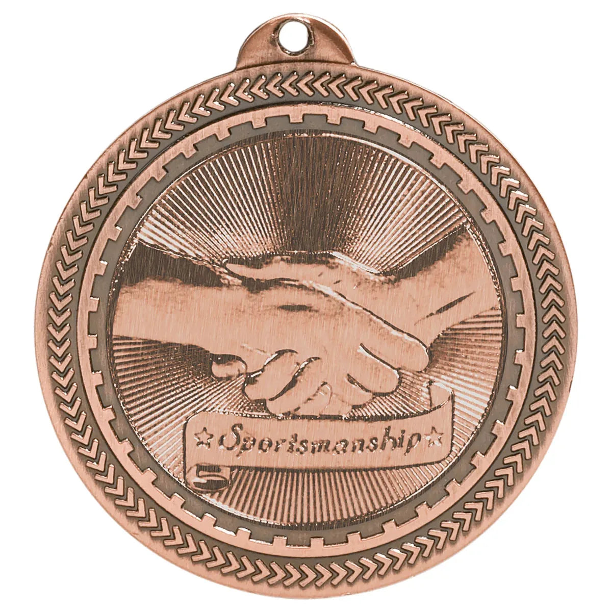 Antique Bronze 2" Sportsmanship Laserable BriteLazer Medal