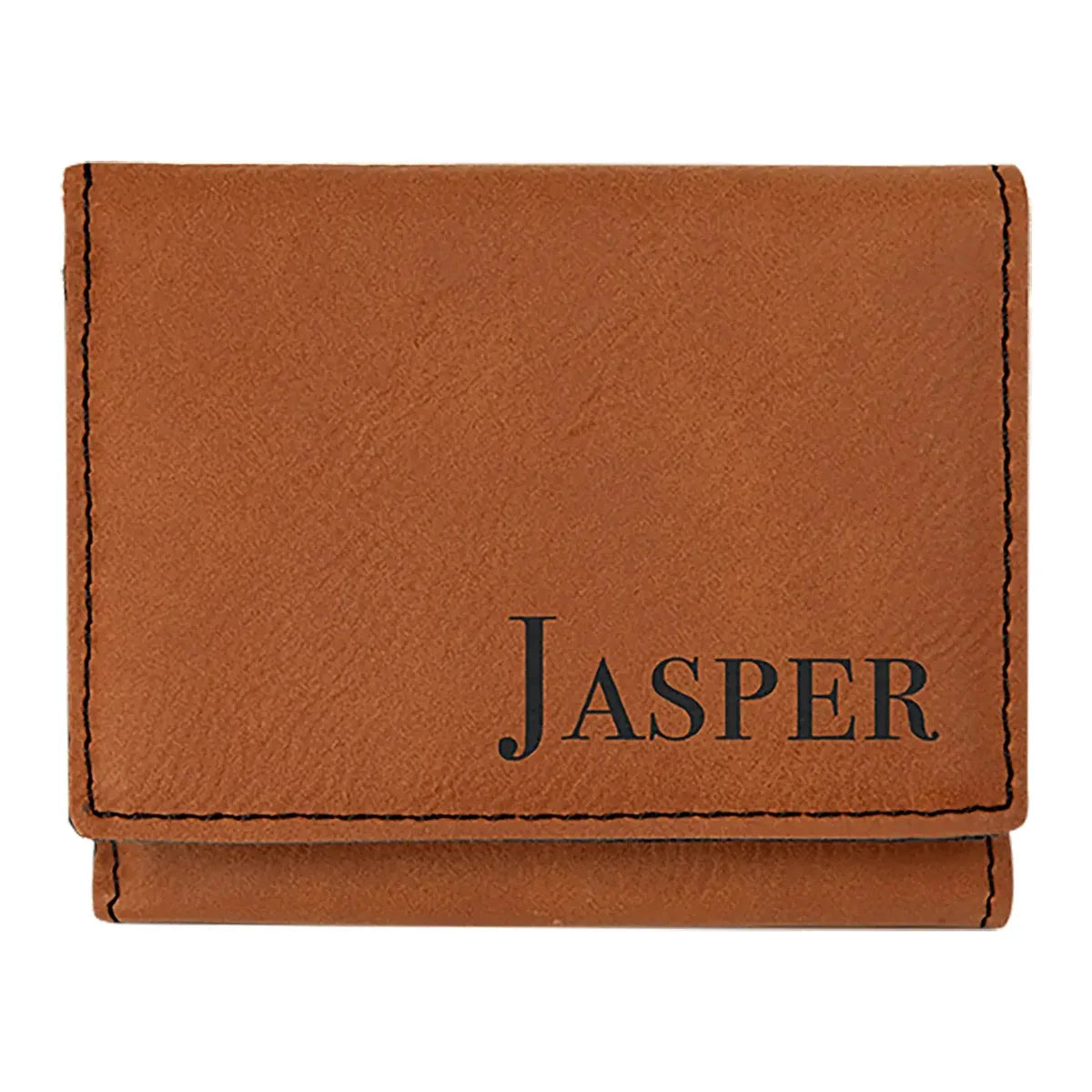 3" x 4" Laserable Leatherette Trifold Wallet — Custom Laser Engraved | Personalized - Image 3