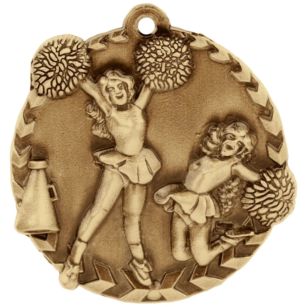 Antique Gold 1 3/4" Cheer Millennium Medal