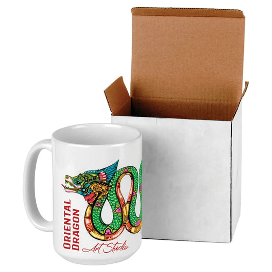 15 oz. White Sublimatable Ceramic Mug with White Box