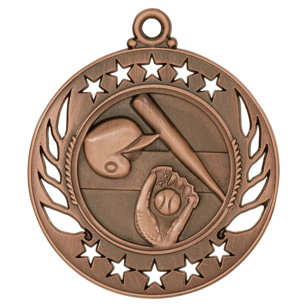 Antique Bronze 2 1/4" Baseball/Softball Galaxy Medal