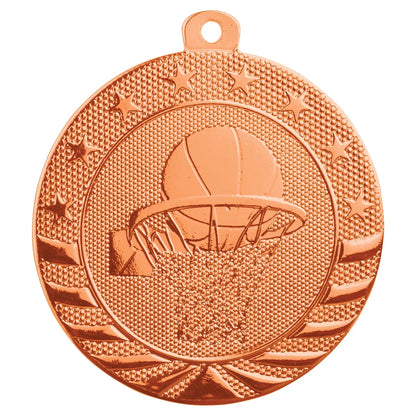 Bright Bronze 2" Basketball Starbrite Medal