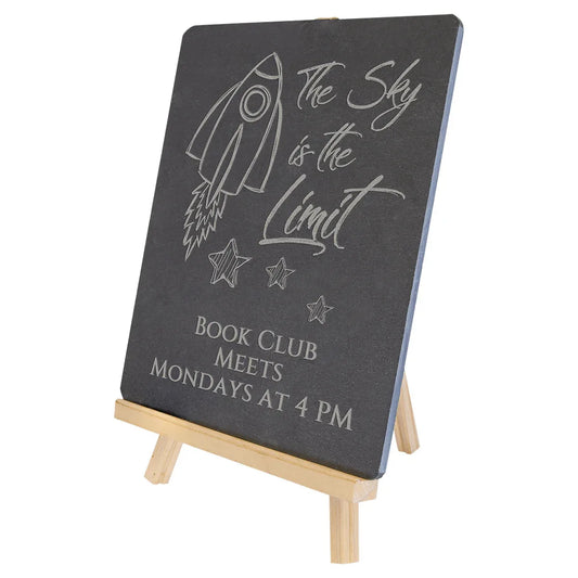 8 1/4" x 9 1/2" Wood/Slate Easel