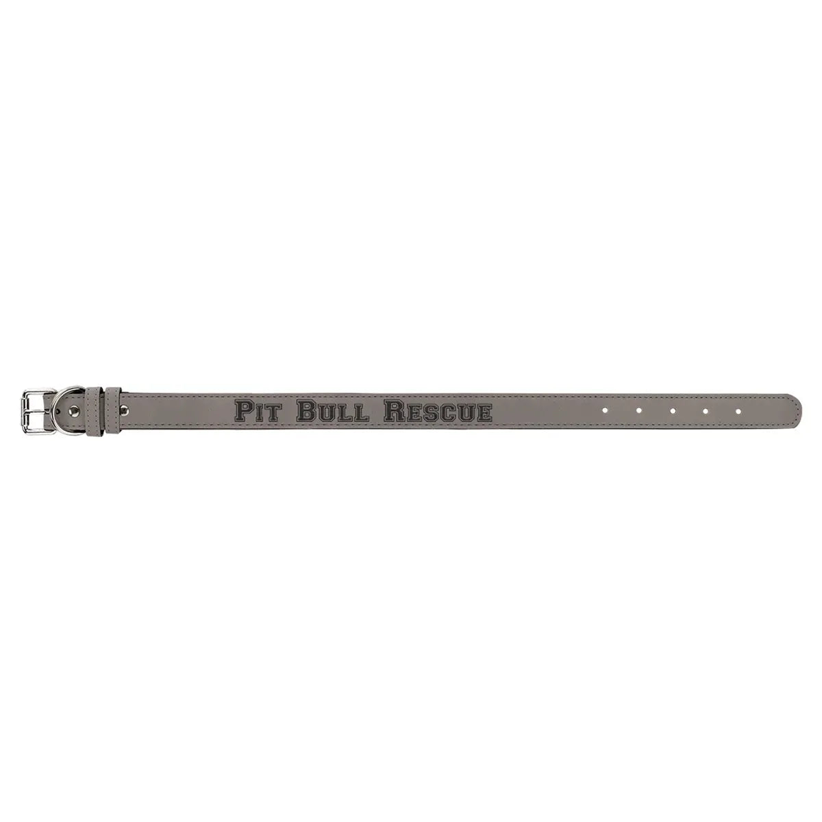 Gray Large 23" x 1" Laserable Leatherette Dog Collar