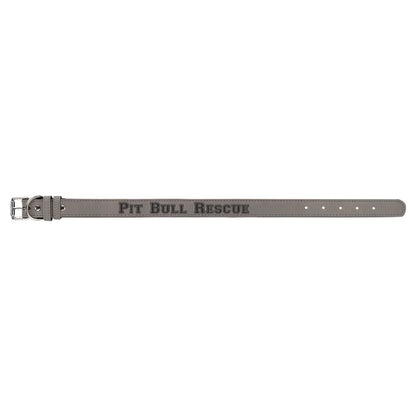 Gray Large 23" x 1" Laserable Leatherette Dog Collar