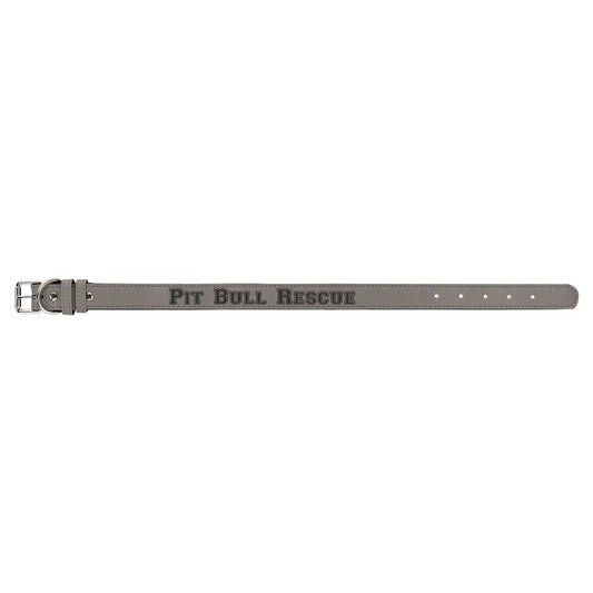 Gray Large 23" x 1" Laserable Leatherette Dog Collar