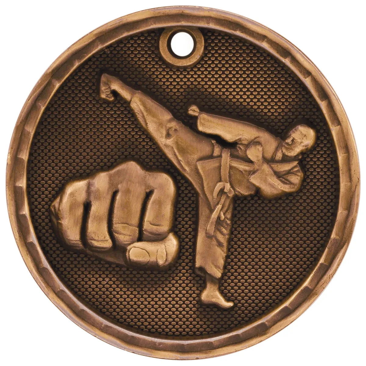Antique Bronze 2" 3D Martial Arts Medal