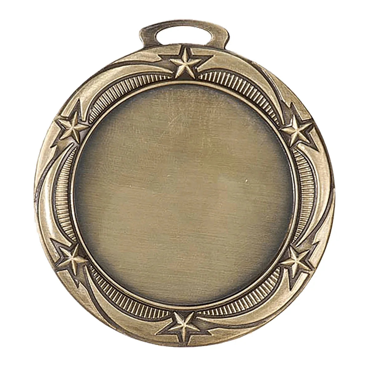 Antique Gold 2 3/4" Star 2" Insert Holder Medal