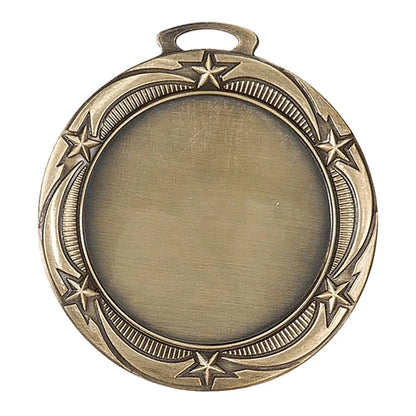 Antique Gold 2 3/4" Star 2" Insert Holder Medal