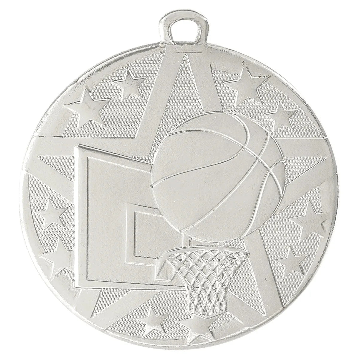 Silver 2" Superstar Basketball Medal