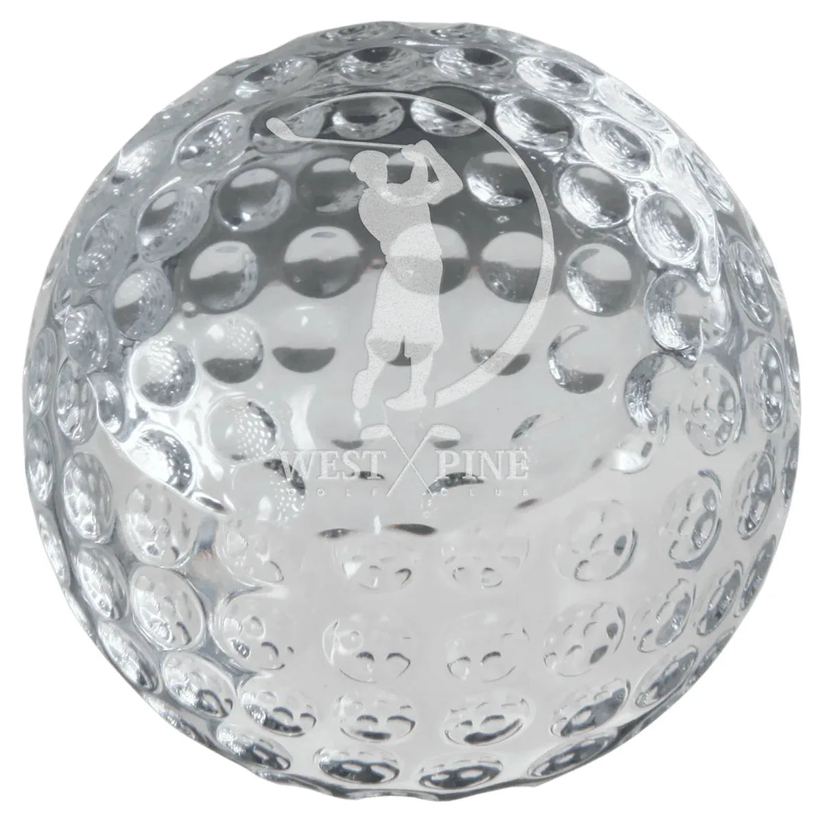 2 3/8" Crystal Golf Ball Paperweight