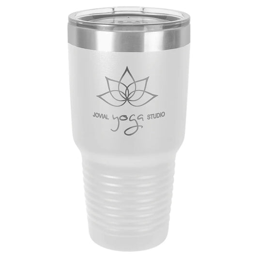 White Polar Camel 30 oz. Ringneck Tumbler with Logo Lid