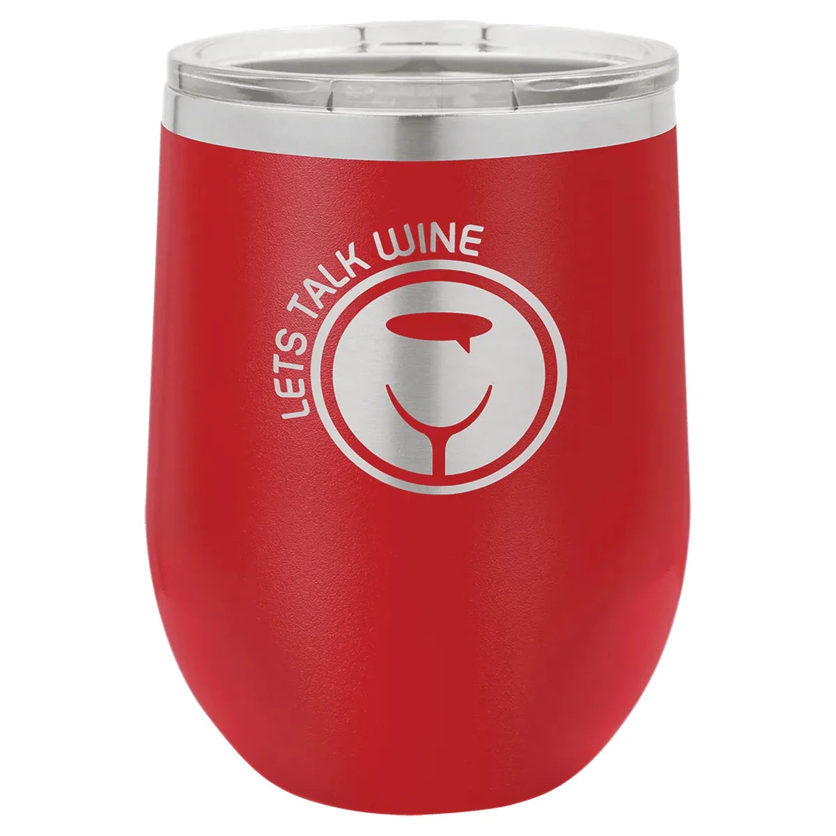 Polar Camel 12 oz. Red Vacuum Insulated Stemless Tumbler with Lid