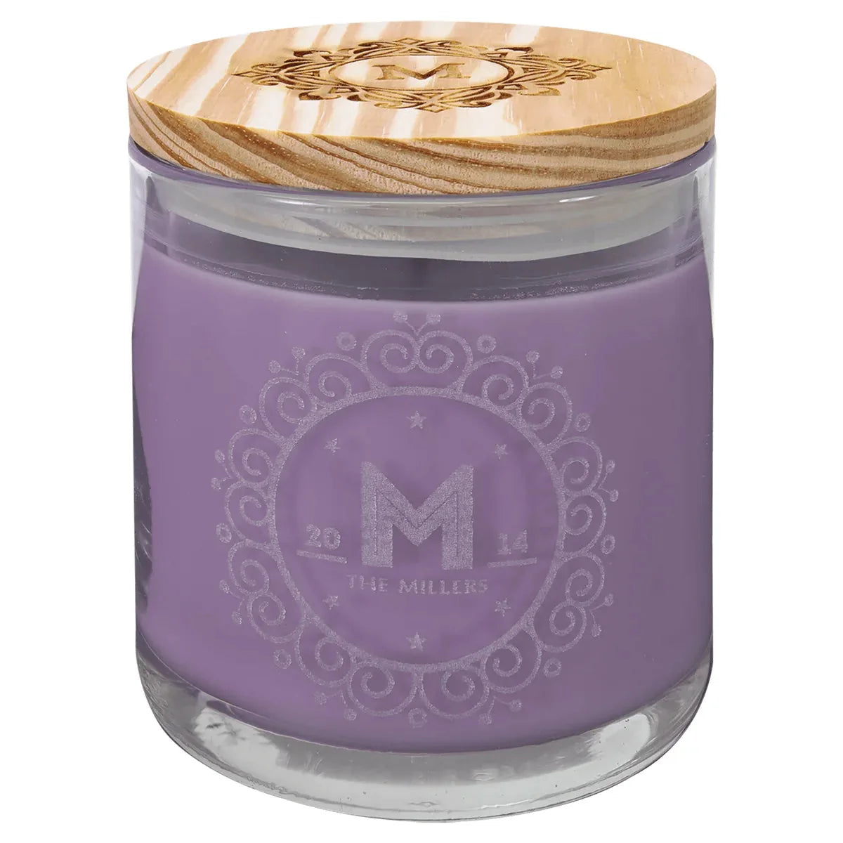 14 oz. Lavender Vanilla Candle in a Glass Holder with Wood Lid