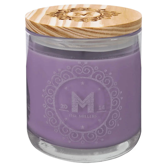 14 oz. Lavender Vanilla Candle in a Glass Holder with Wood Lid
