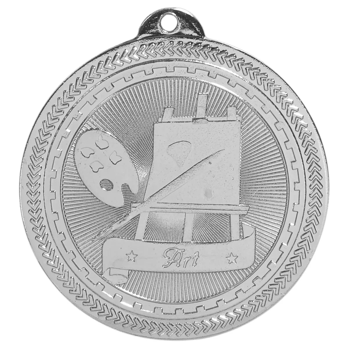 Bright Silver 2" Art Laserable BriteLazer Medal
