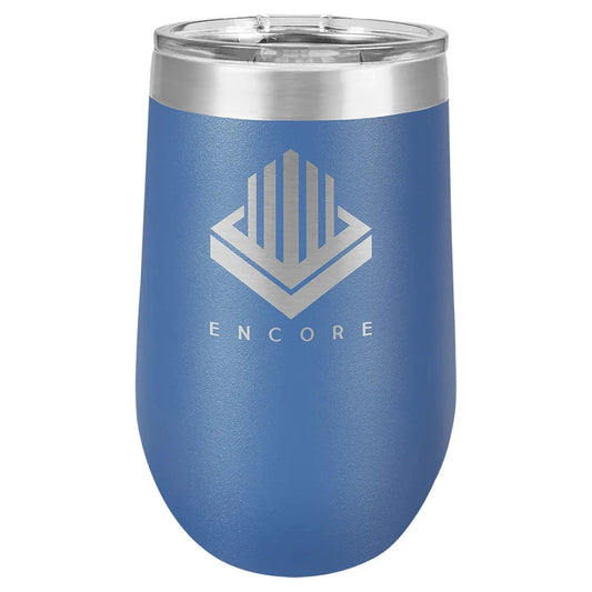 Royal Blue Polar Camel 16 oz. Vacuum Insulated Stemless Tumbler with Lid