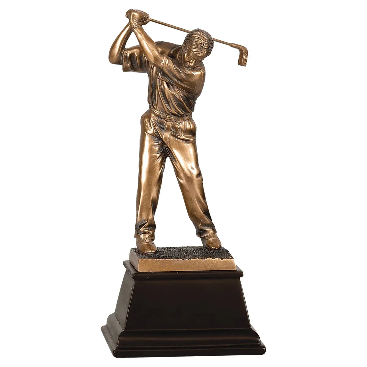 13 1/4" Bronze Male Golf Resin Award