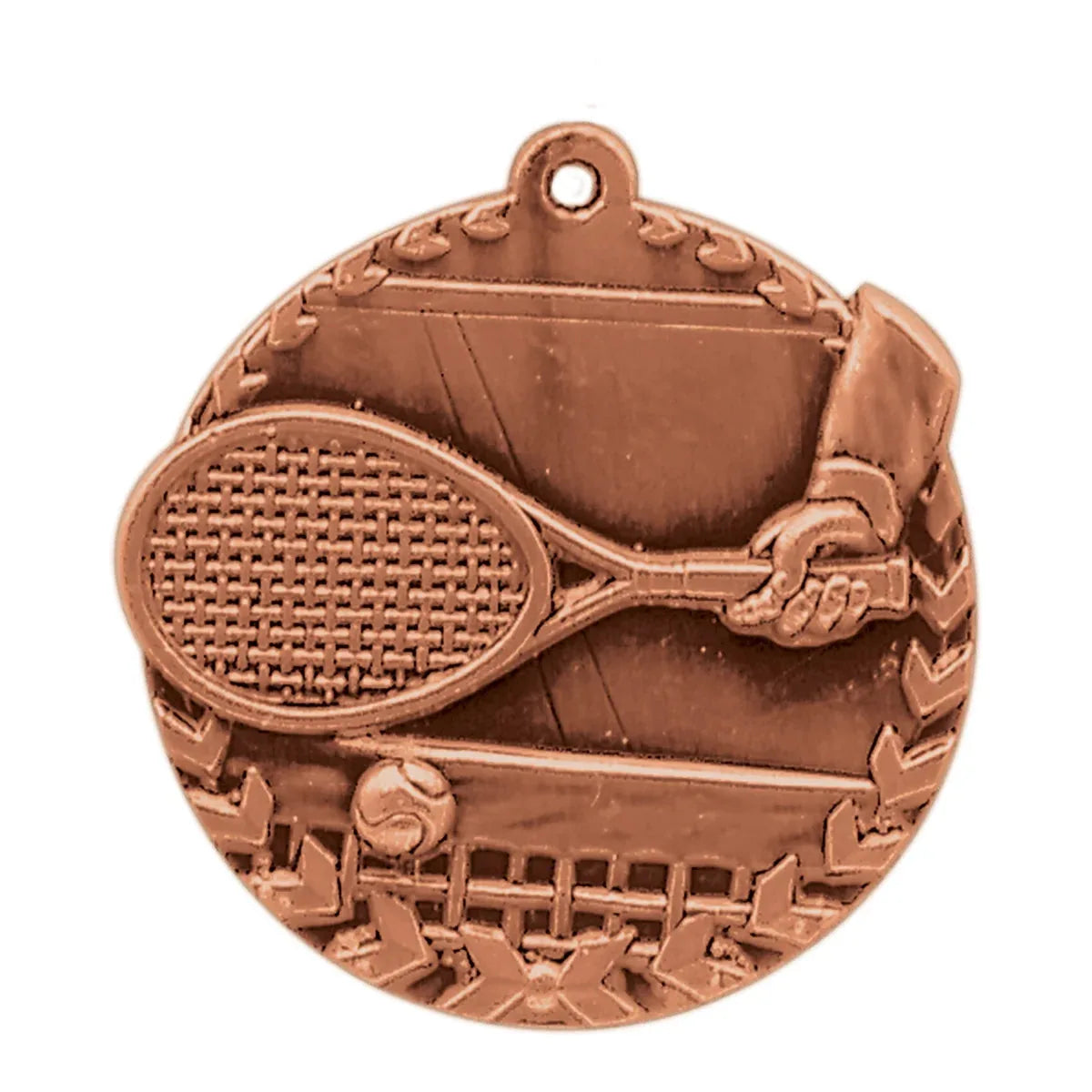 Antique Bronze 1 3/4" Tennis Millennium Medal
