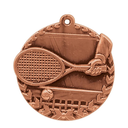 Antique Bronze 1 3/4" Tennis Millennium Medal
