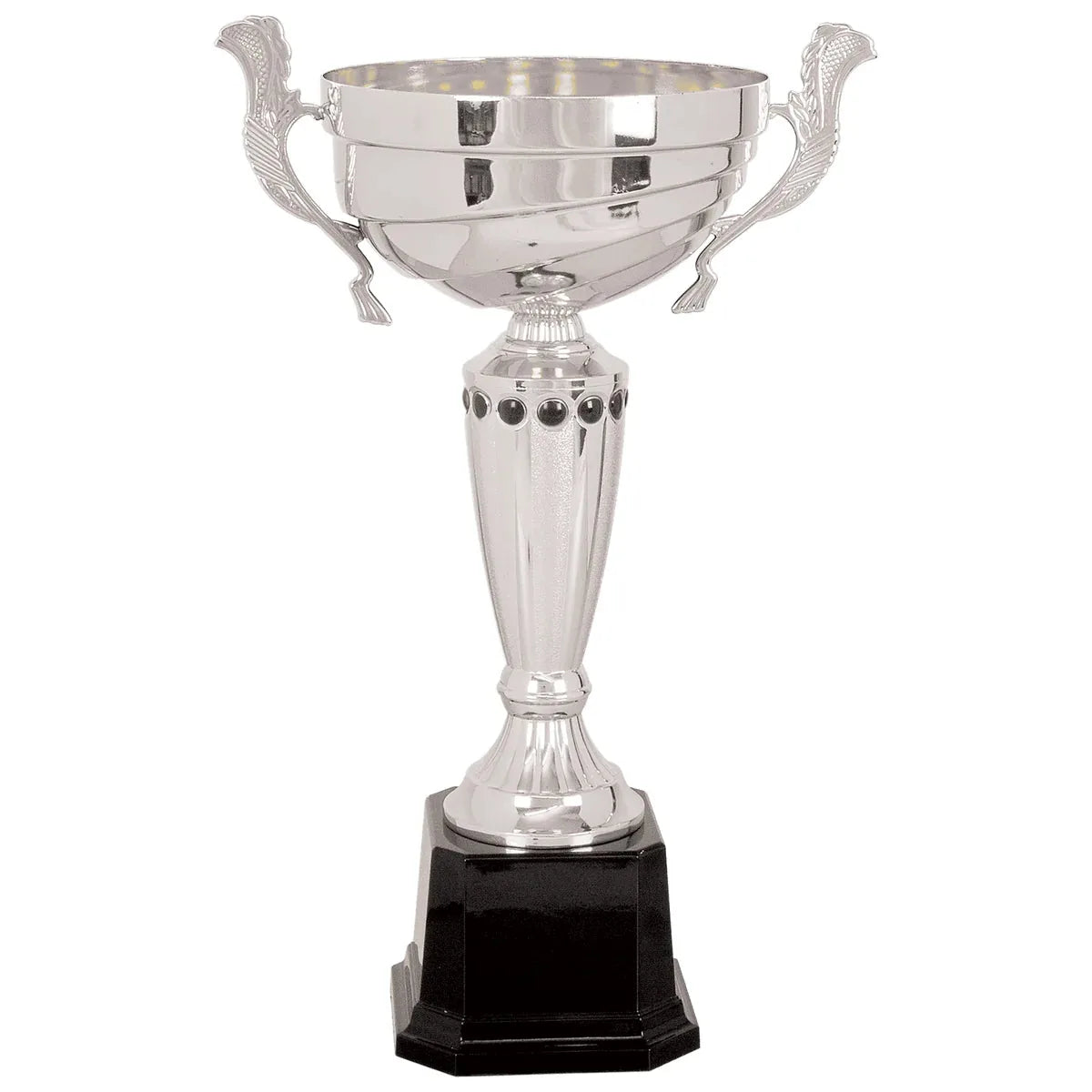 Silver 3 14 1/2" Completed Metal Cup Trophy on Plastic Base