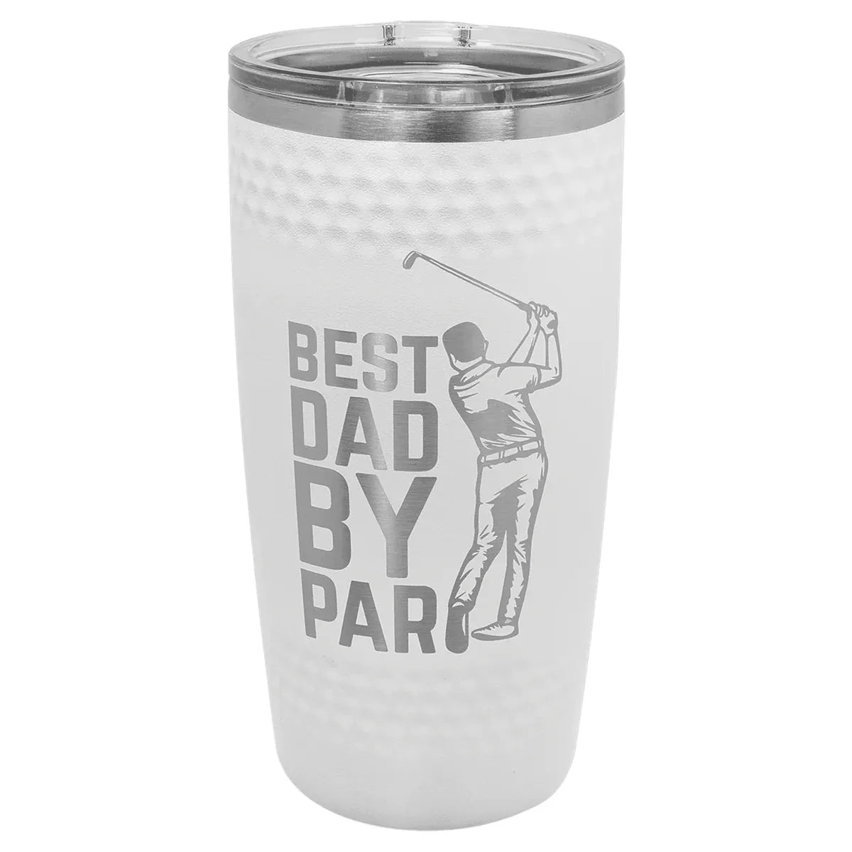 Polar Camel 20 oz. White Golf Tumbler with Dimples and Slider Lid