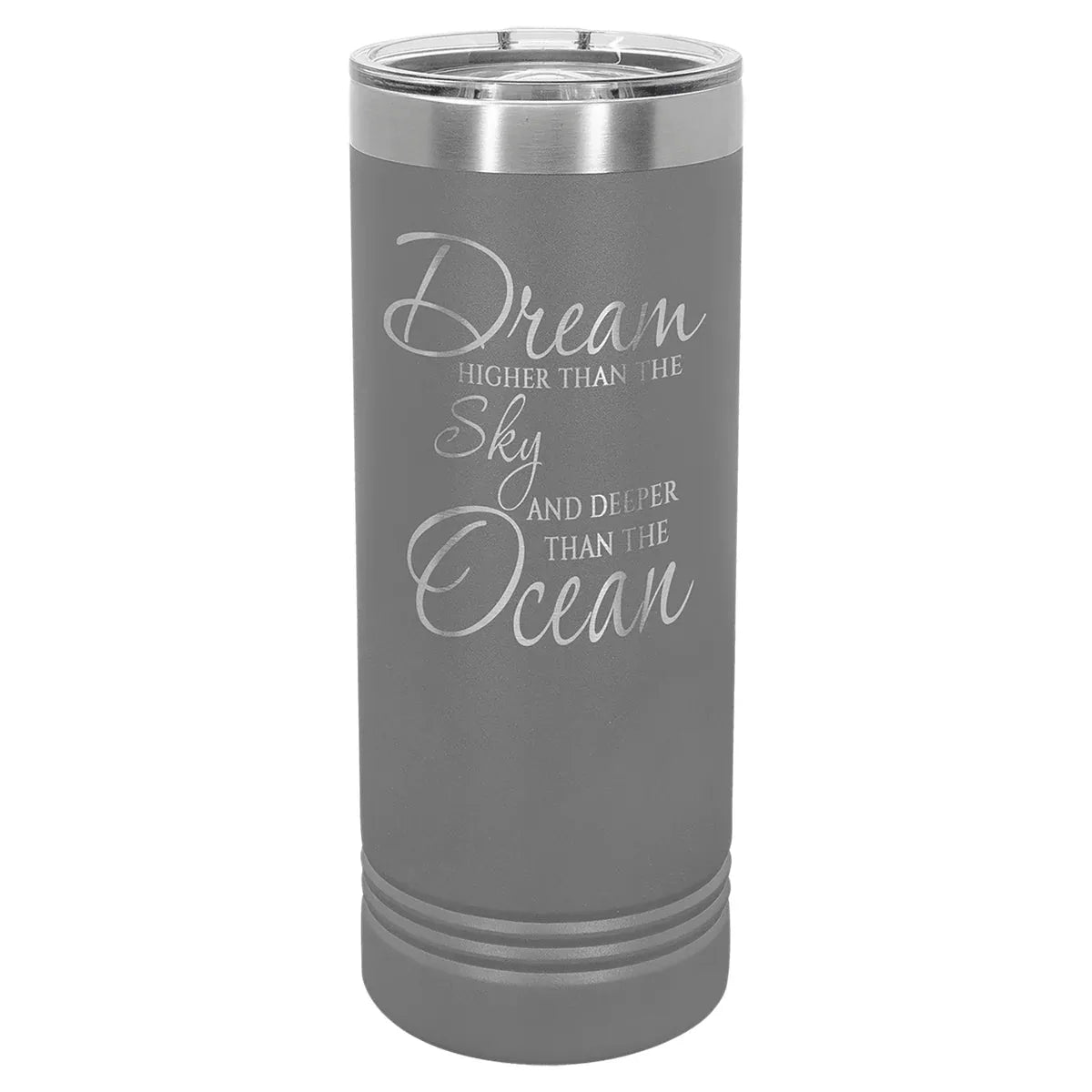 Dark Gray Polar Camel 22 oz. Skinny Tumbler with Slider Lid