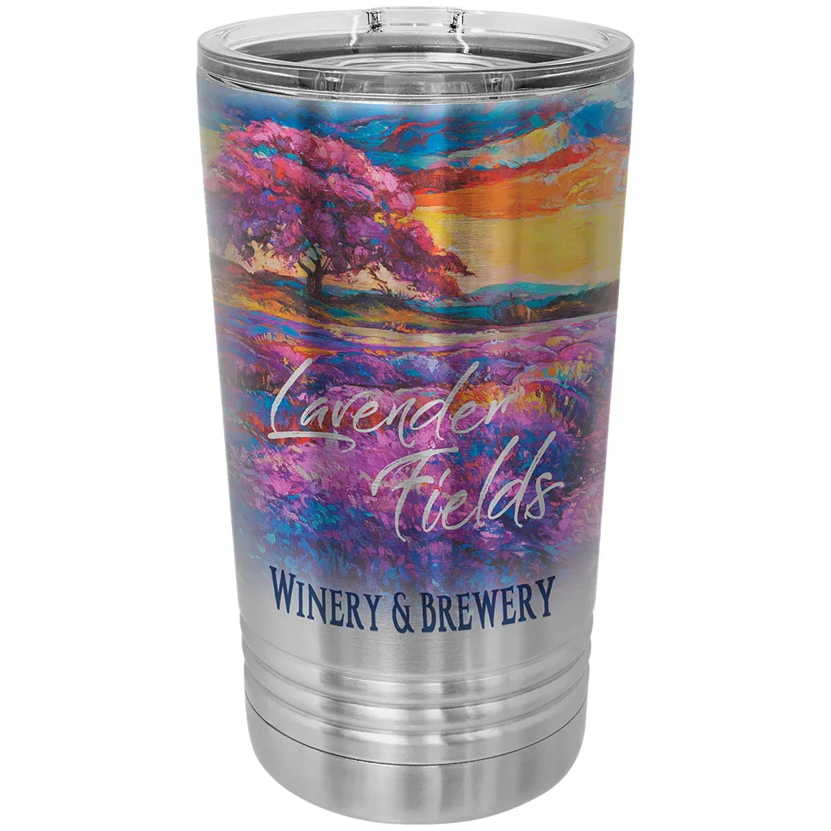 Stainless Steel Sublimatable 16 oz. Polar Camel Pint with Slider Lid