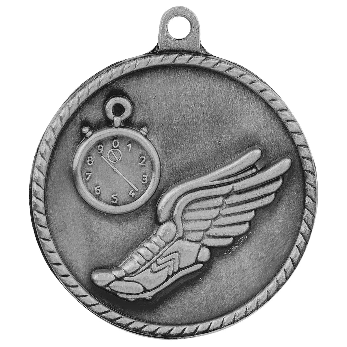 Antique Silver 2" Track High Relief Medal