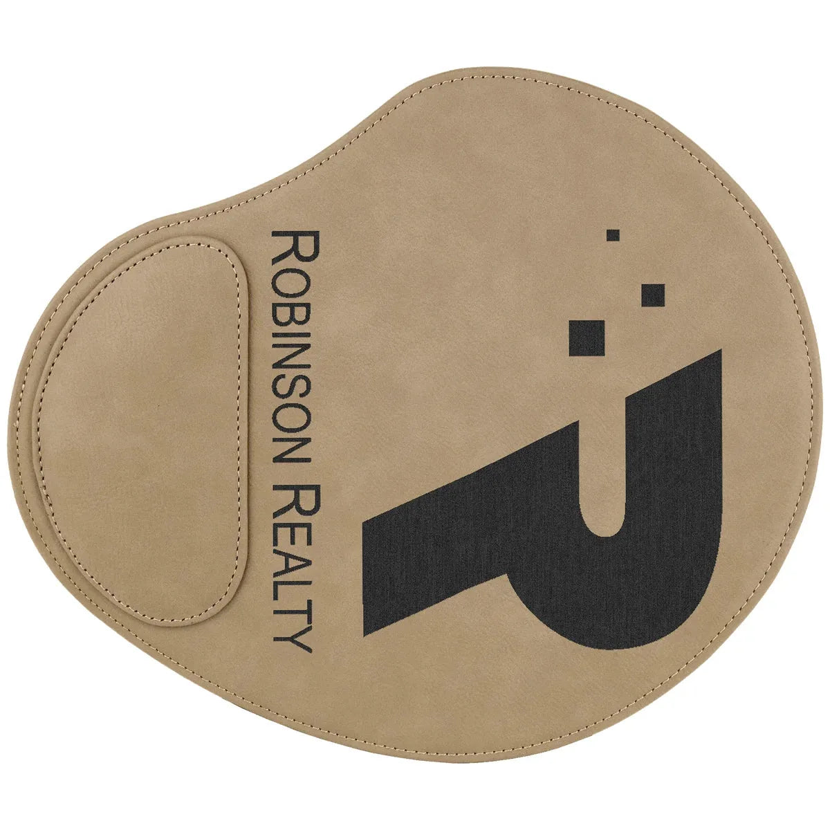 Light Brown 9" x 10 1/4" Laserable Leatherette Mouse Pad