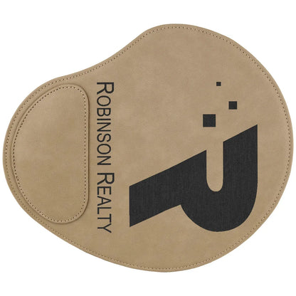 Light Brown 9" x 10 1/4" Laserable Leatherette Mouse Pad
