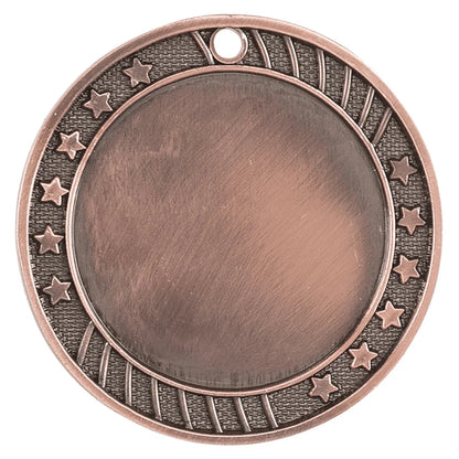 Antique Bronze 2 3/4" 12-Star 2" Insert Holder Medal