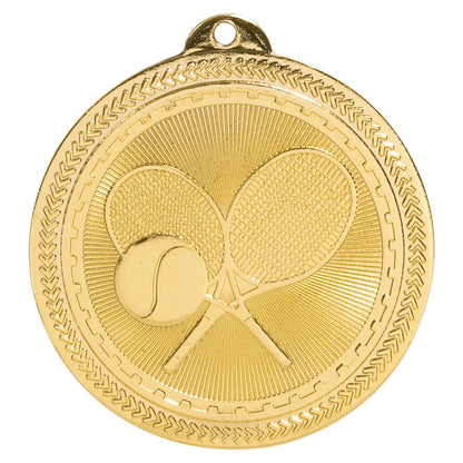 Bright Gold 2" Tennis Laserable BriteLazer Medal