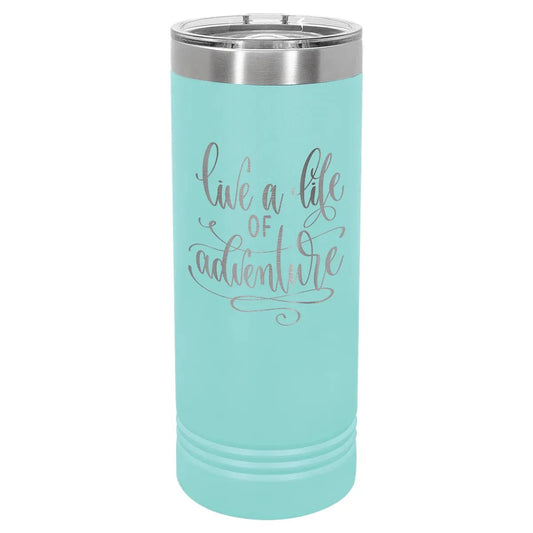 Teal Polar Camel 22 oz. Skinny Tumbler with Slider Lid