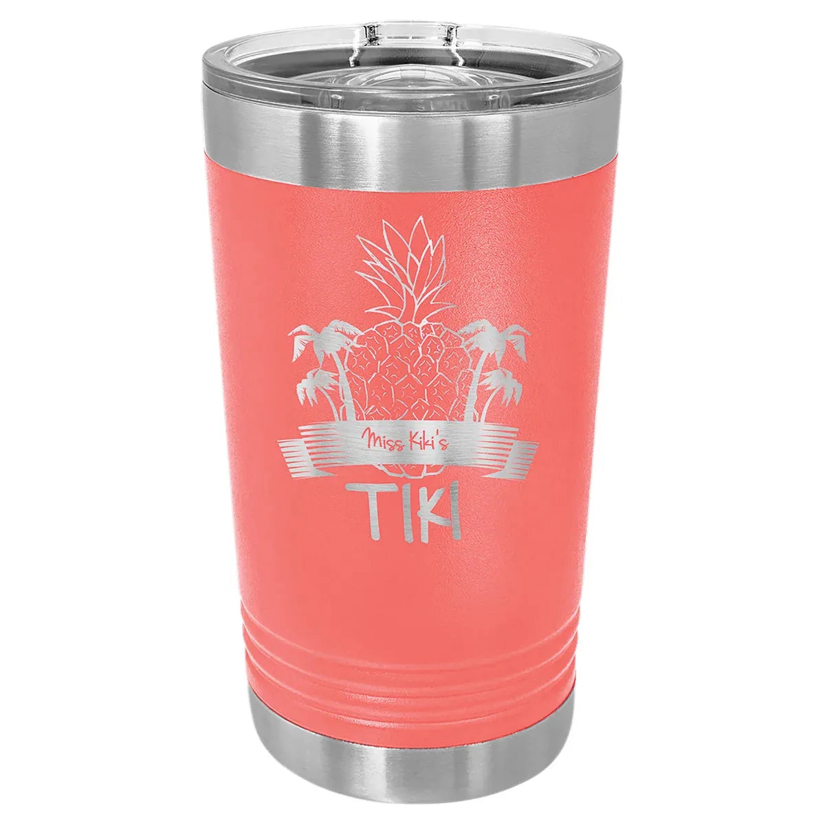 Coral Polar Camel 16 oz. Pint with Slider Lid