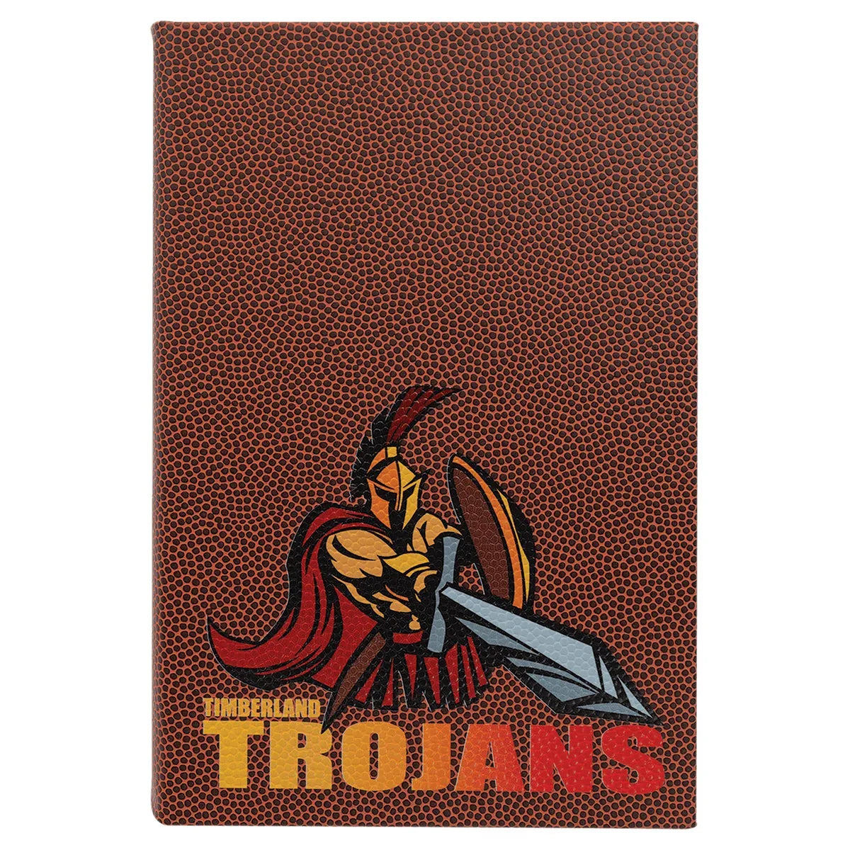 Football 5 1/4" x 8 1/4" Laserable Leatherette Journal with Lined Notepad