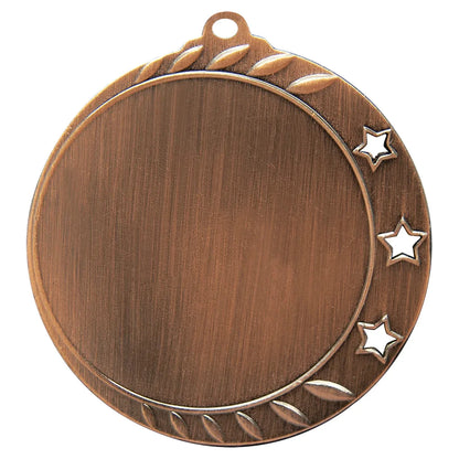 Antique Bronze 2 3/4" 3-Star 2" Insert Holder Medal